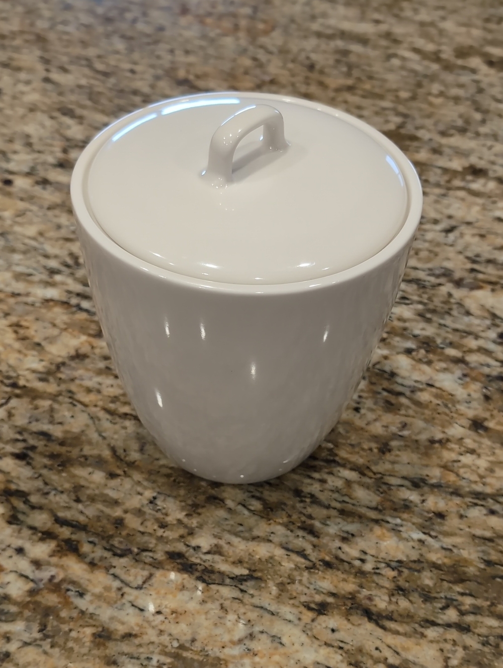 2004 Starbucks At Home Collection White Ceramic Coffee Food Storage Canister